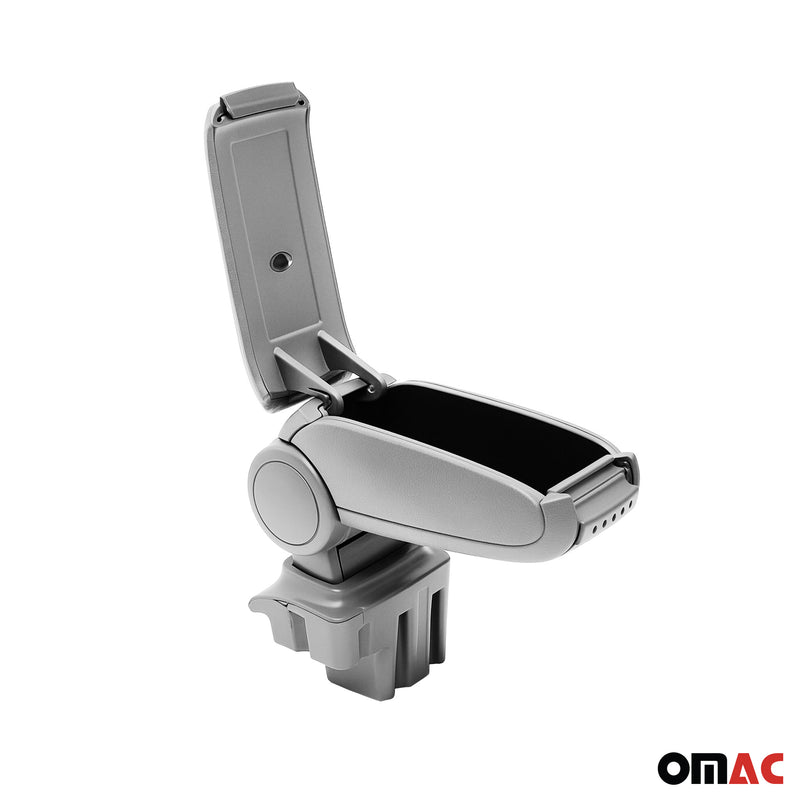 Mittelarmlehne Armlehne Mittelkonsole für Ford Focus 2011-2015 PU-Leder ABS Grau