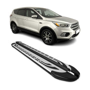 Trittbretter Seitenschweller Seitenbretter für Ford Kuga II 2012-19 Alu Schwarz