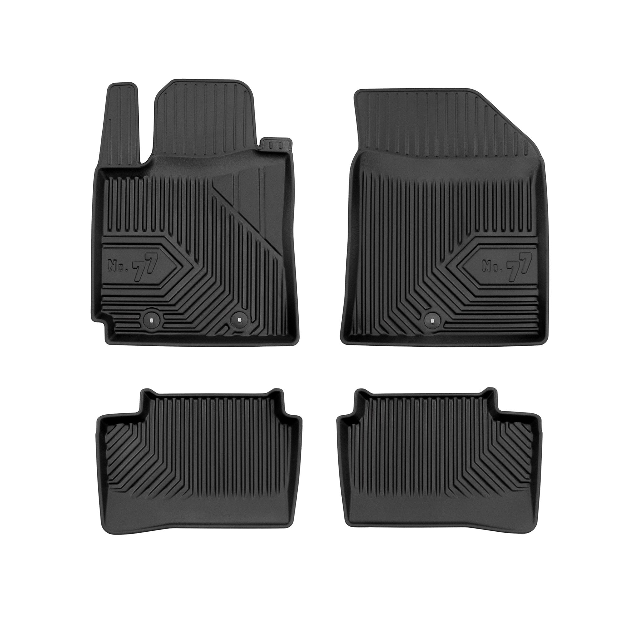 Fußmatten Gummimatten für Hyundai i10 II 2013-2019 Schrägheck TPE Schwarz 4 tlg