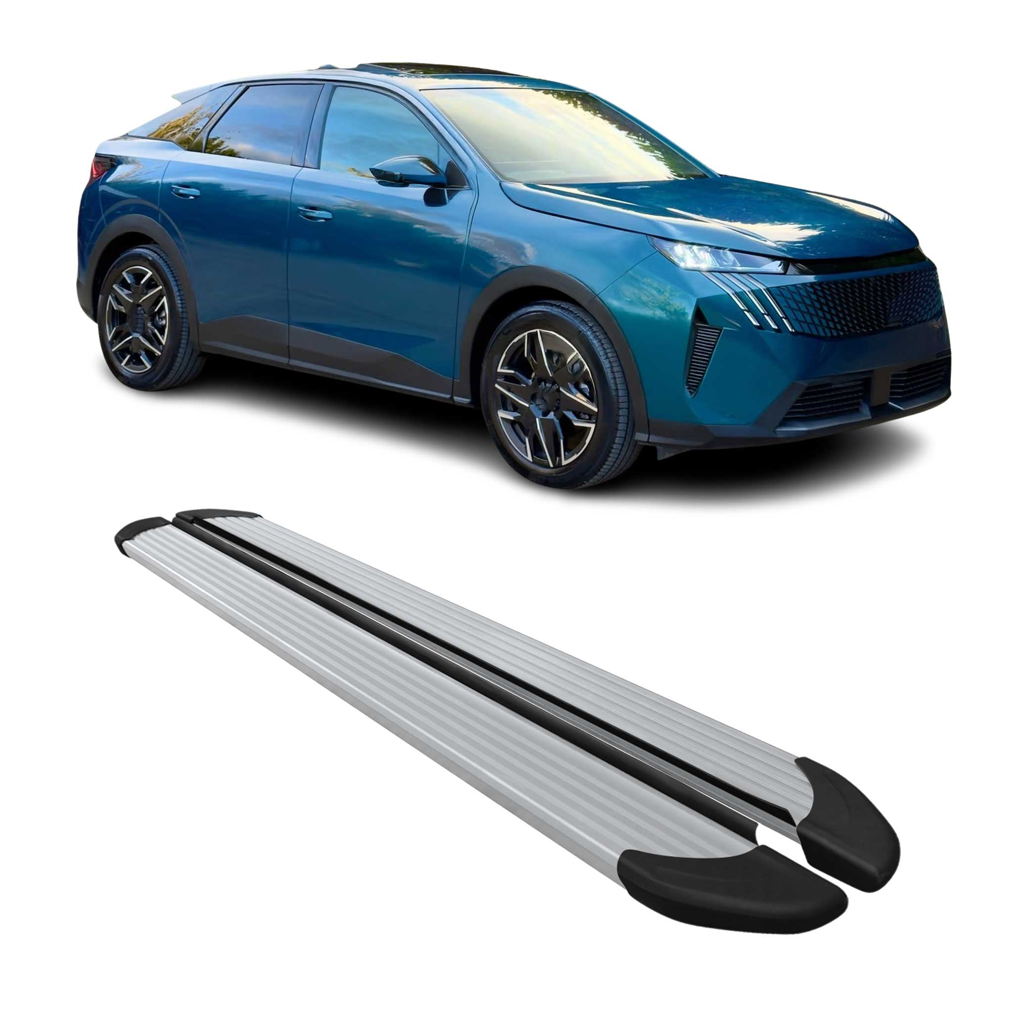 Seitenschweller Trittbretter Schweller für Peugeot 3008 III 2024-2026 Alu Siber