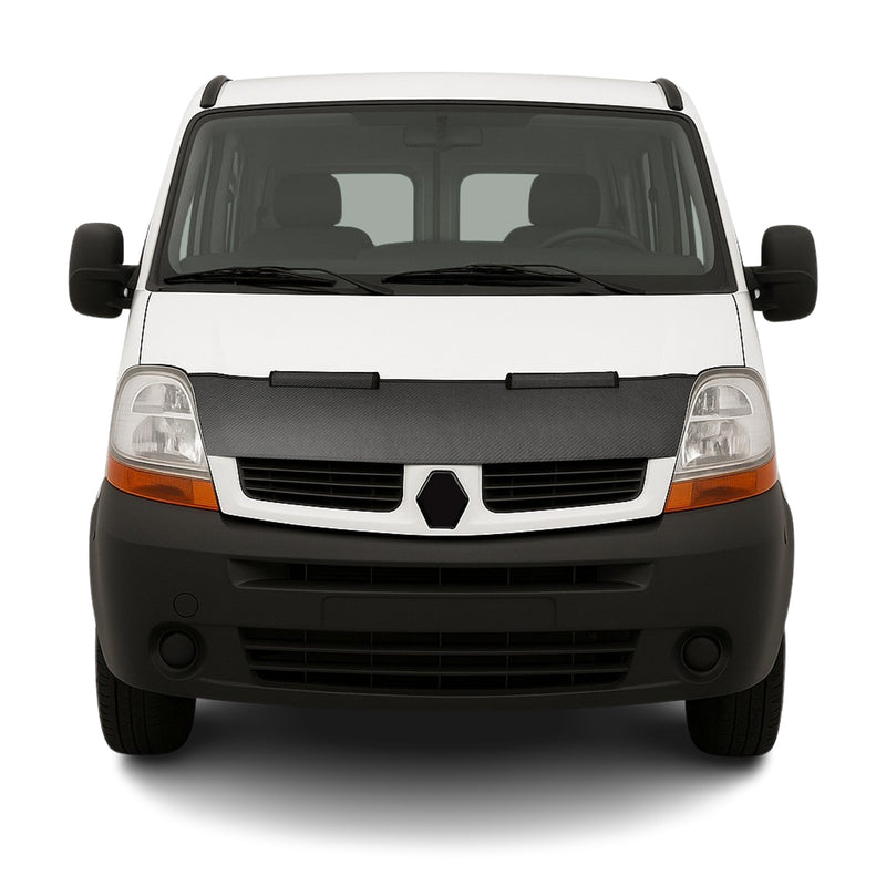 Haubenbra Steinschlagschutz für Renault Master 2 Facelift 2003-2010 Carbon Halb