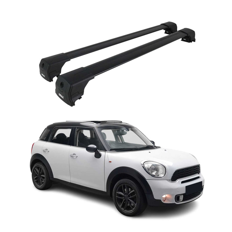 Dachträger Grundtäger für Mini Countryman R60 2010-2016 75kg Alu Schwarz 2 tlg