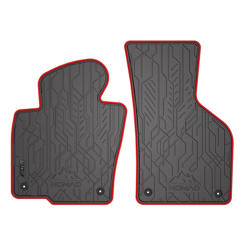 Fußmatten Gummimatten für Antirutsch VW CC 2012-2016 Gummi Schwarz Rot 2 tlg