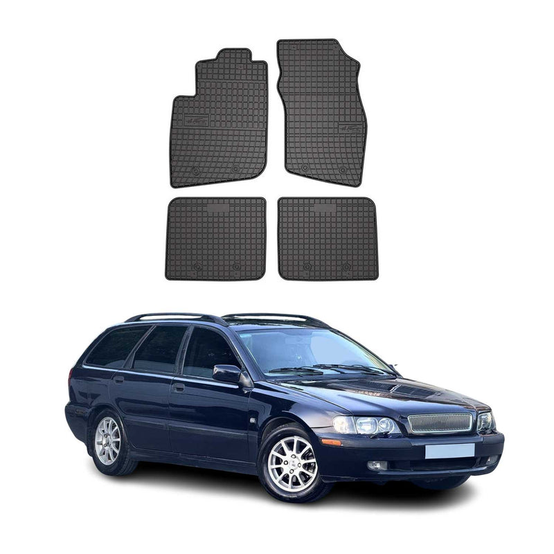 OMAC Gummi Fußmatten für Volvo V40 1995-2004 Automatten Gummi TPE Schwarz 4tlg