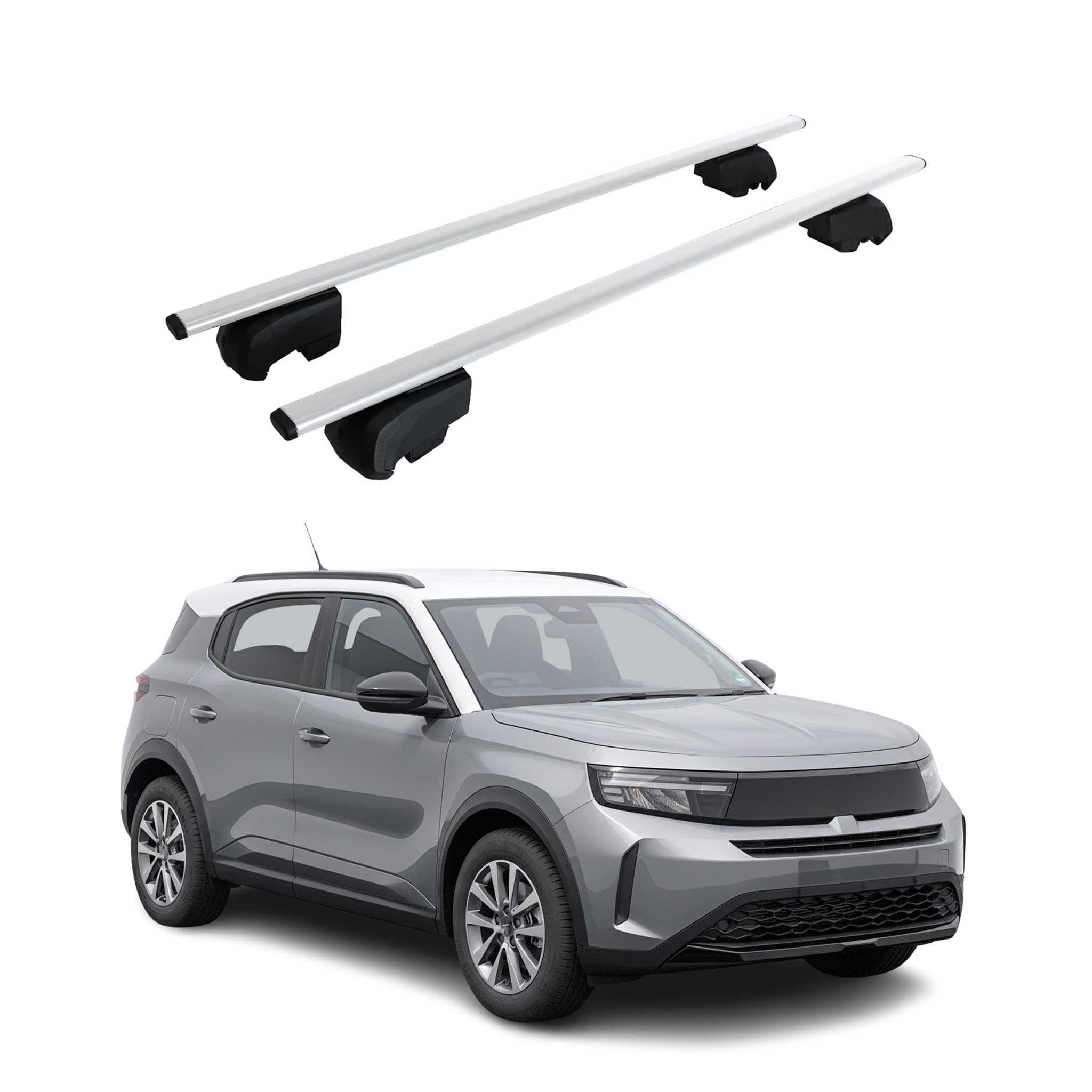 Dachträger Grundträger für Opel Frontera 2024-2026 Metall Silber 2tlg