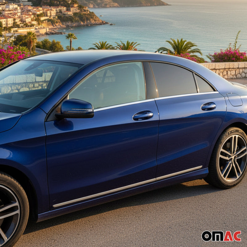 Seitentürleiste Türschutzleiste für Mercedes CLA Klasse C117 2013-2019 Chrom 2x