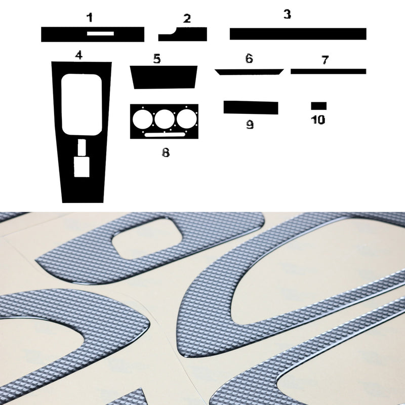 Innenraum Dekor Cockpit für Mercedes W123 1975-1986 Carbon Optik 10tlg