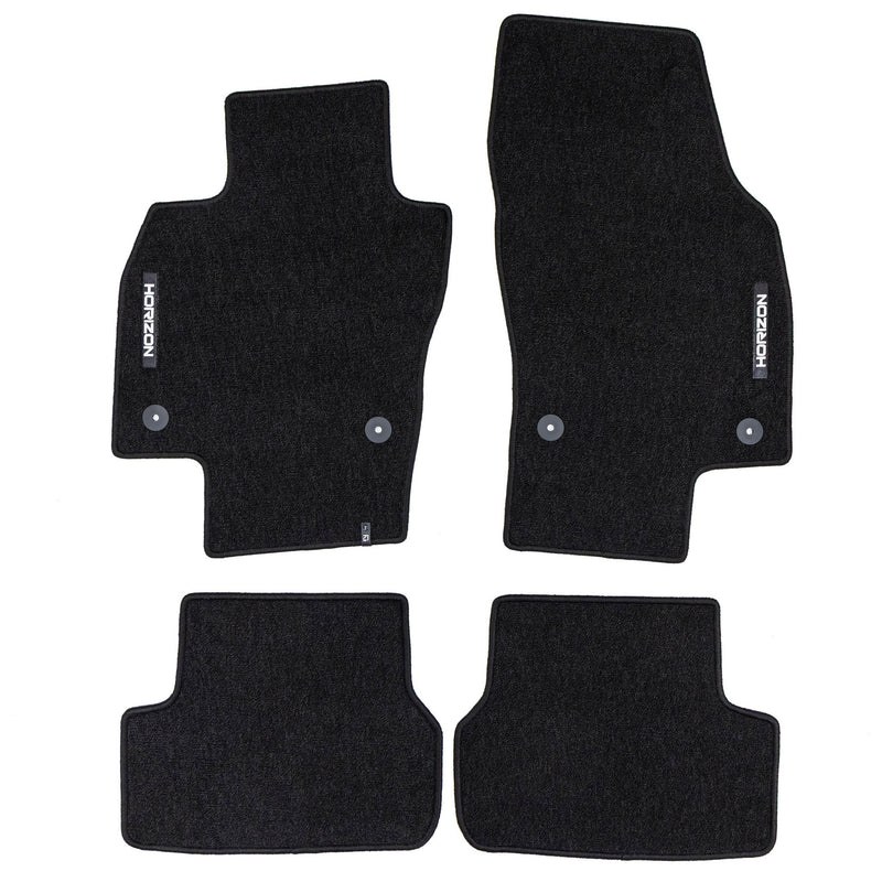 Velours Fußmatten für Audi A1 GB 2018-2025 3-Tür Autoteppich Schwarz 4 teile