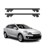 Dachträger für Renault Megane III Grandtour 2009-2016 Alu 90kg TÜV Schwarz 2tlg