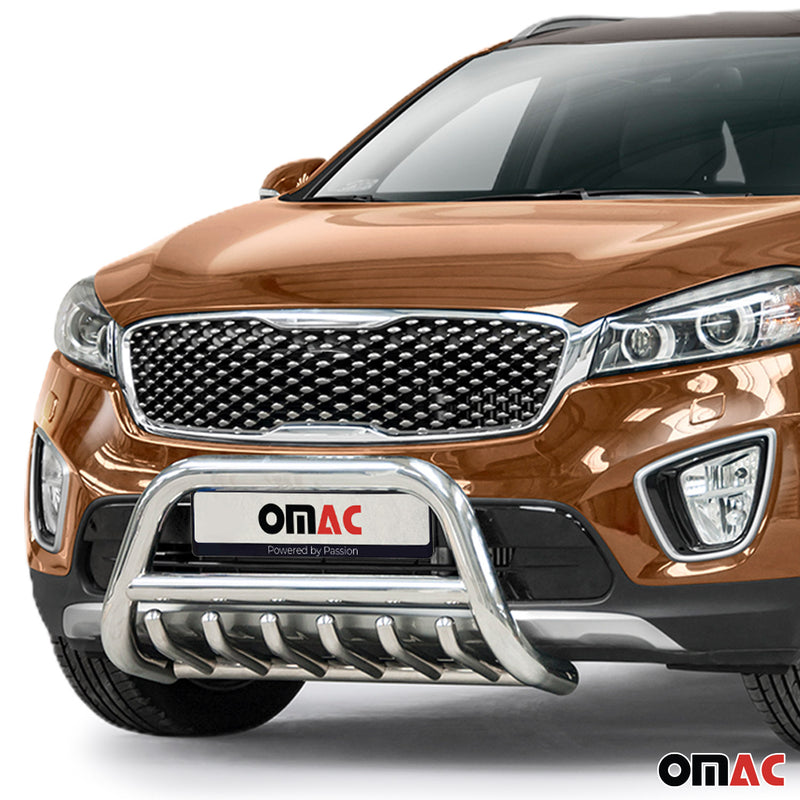 Frontbügel Frontschutzbügel für Kia Sorento 2015-2018 mit ABE Stahl Silber