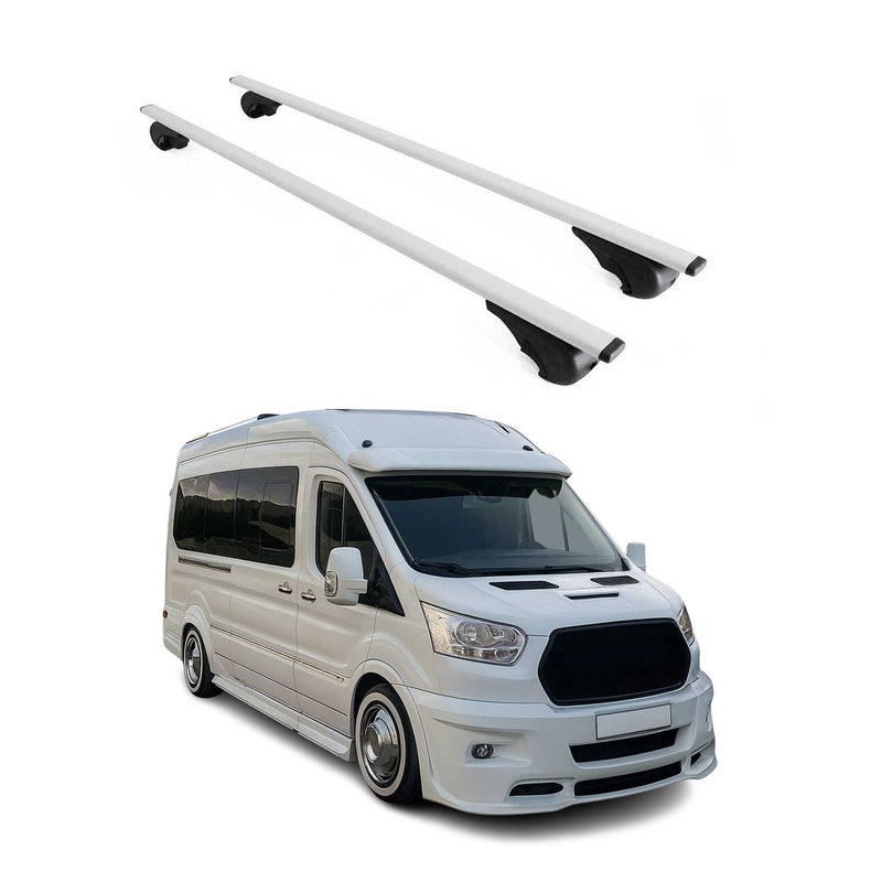 Dachträger Grundtäger für Ford Transit 2014-2025 75kg Metall Silber 2 tlg
