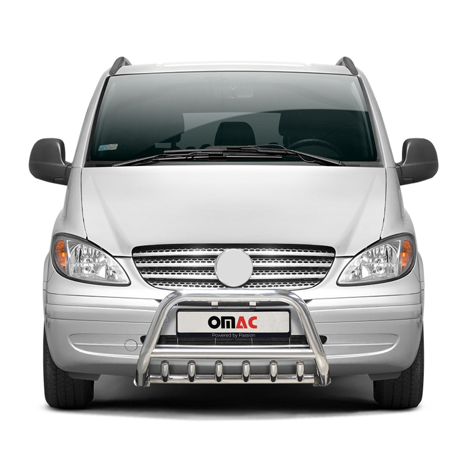 Frontbügel Frontschutzbügel für Mercedes Vito W639 2003-2010 ABE Stahl Silber