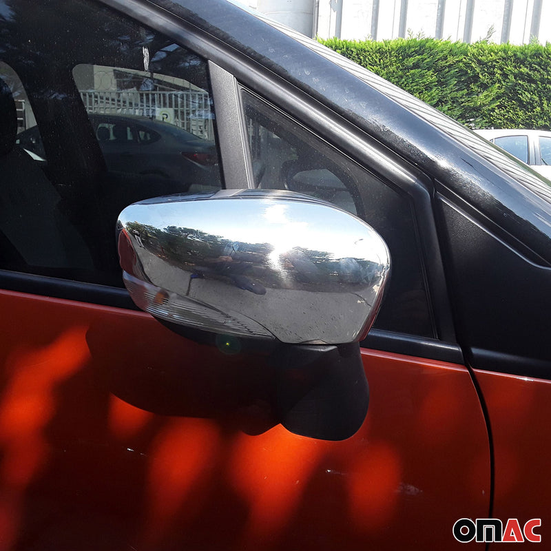 Spiegelkappen Spiegelabdeckung für Renault Captur 2020-2025 Chrom ABS Silber