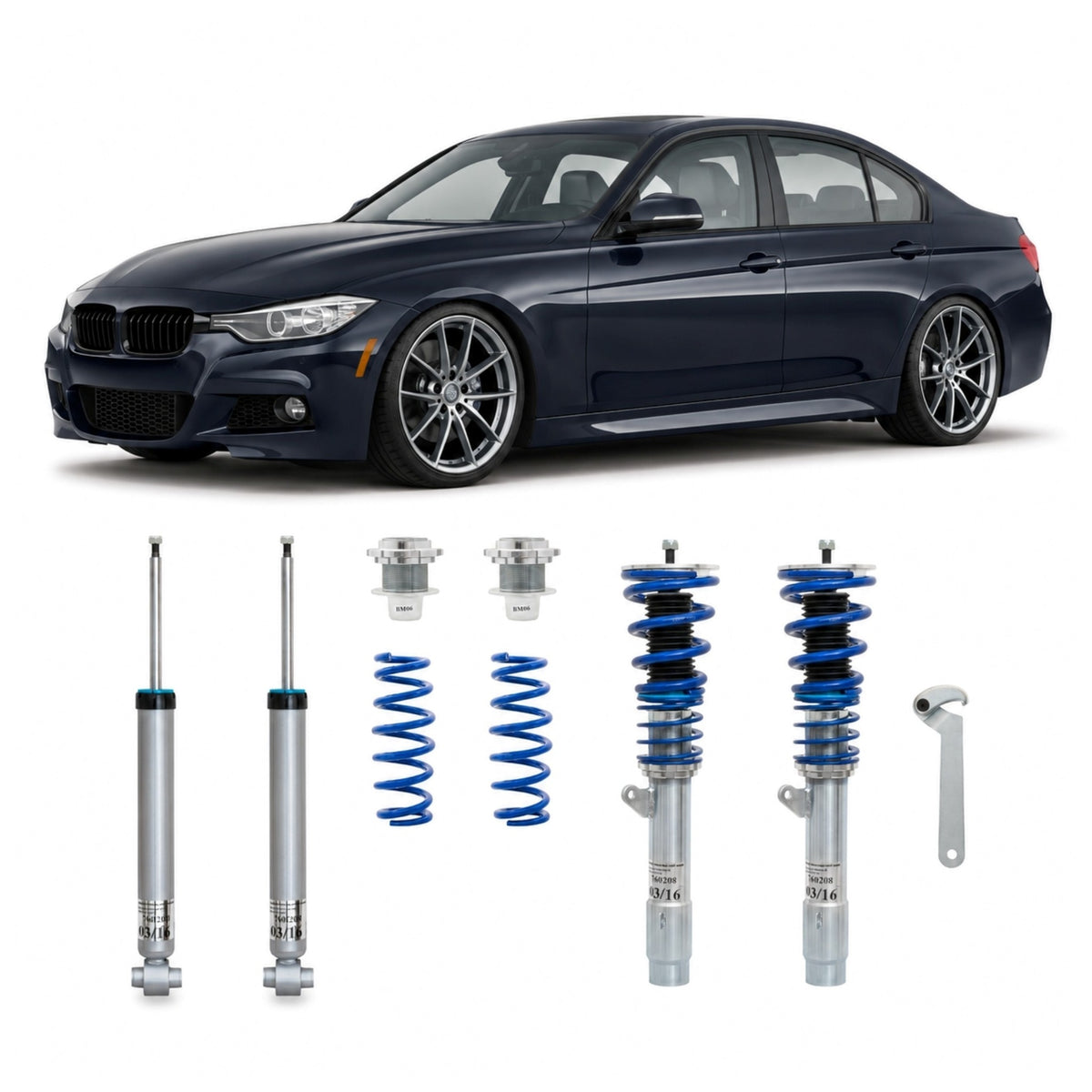 JOM BlueLine Gewindefahrwerk für BMW 3er (F30/31) (316/318/320/328/330) 2012-