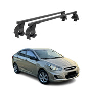 Menabo Dachträger Grundtäger für Hyundai Accent Limo 2010-2017 50kg Schwarz 2x