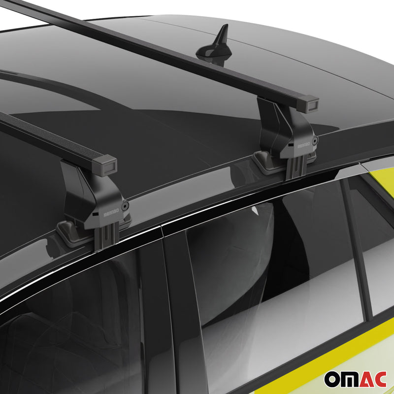 Menabo Stahl Dachträger Gepäckträger für Ford Mondeo mk5 2014-2022 Schwarz 2x