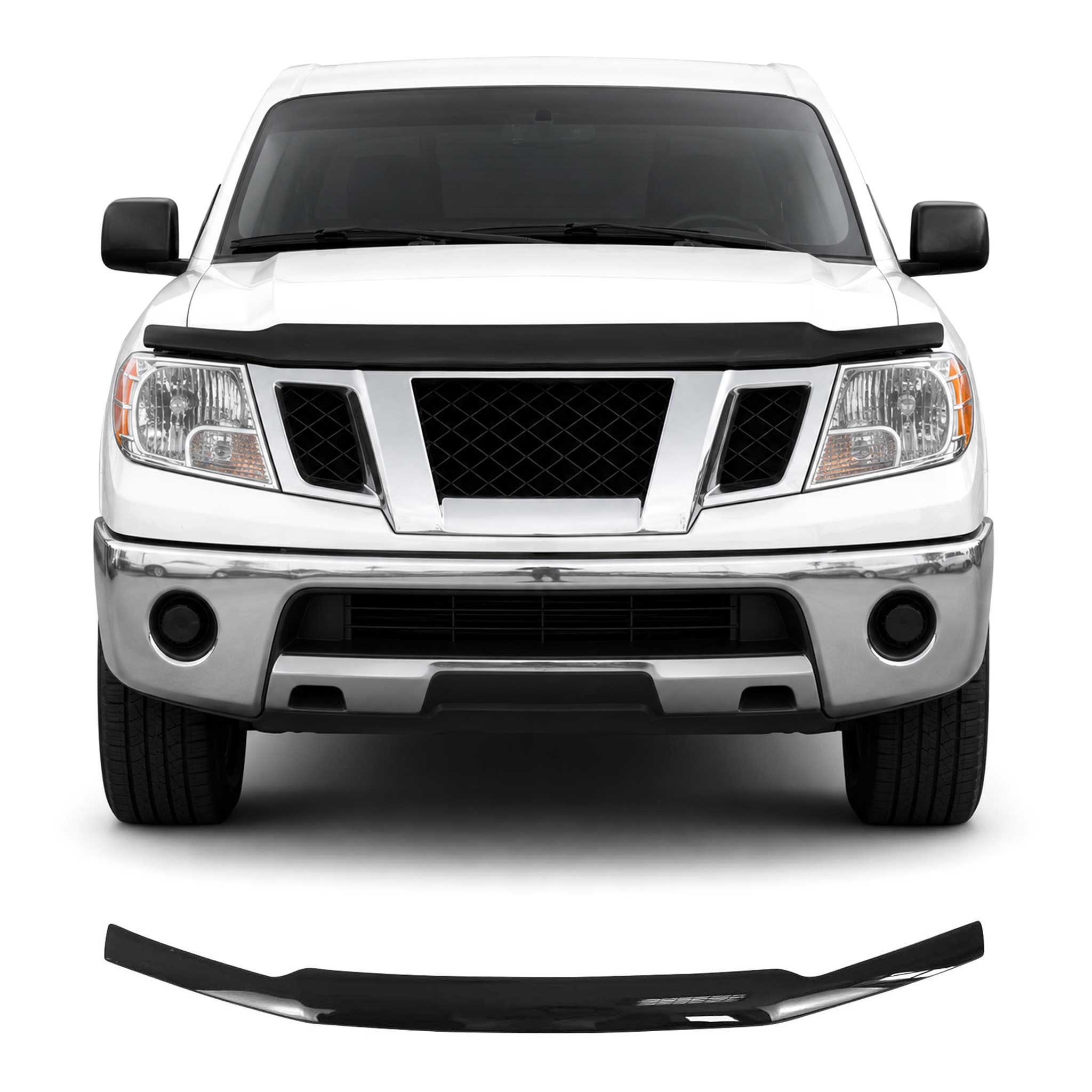 Motorhaube Deflektor Insektenschutz für Nissan Frontier 2005-2020 Dunkel