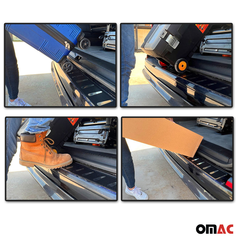 Loading sill protection for Audi A4 Avant 8K5 B8 2007-2015 chrome carbon fiber foil