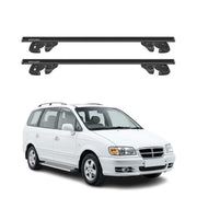 Dachträger Grundtäger für Hyundai Trajet 1999-2008 Alu 90kg TÜV Schwarz 2tlg