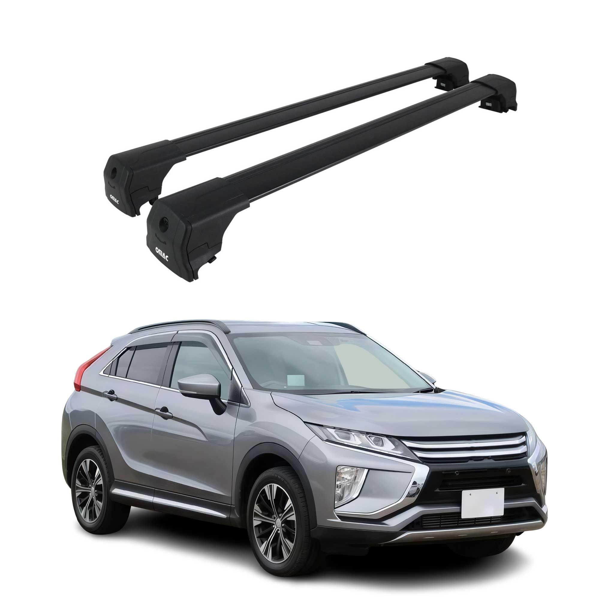Dachträger Grundtäger für Mitsubishi Eclipse Cross 2018-2026 Alu Schwarz 2 tlg