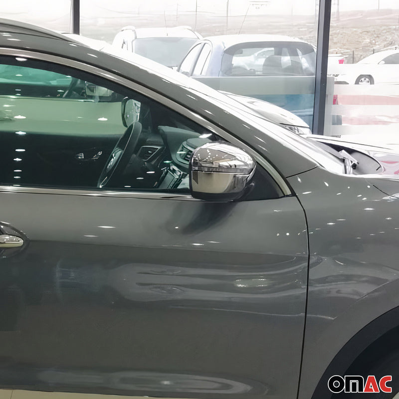 Spiegelkappen Spiegelabdeckung für Nissan X-Trail T32 2014-2022 Chrom ABS Silber