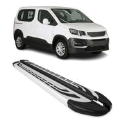 Trittbretter Seitenschweller für Peugeot Rifter 2018-2026 Kombi L1 Silber 2 tlg