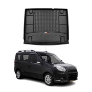 OMAC Gummi Kofferraumwanne für Fiat Doblo 2010-2021 TPE Laderaumwanne Schwarz