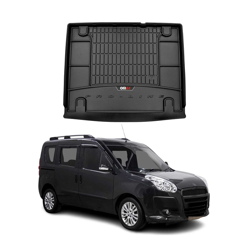 OMAC Gummi Kofferraumwanne für Fiat Doblo 2010-2021 TPE Laderaumwanne Schwarz