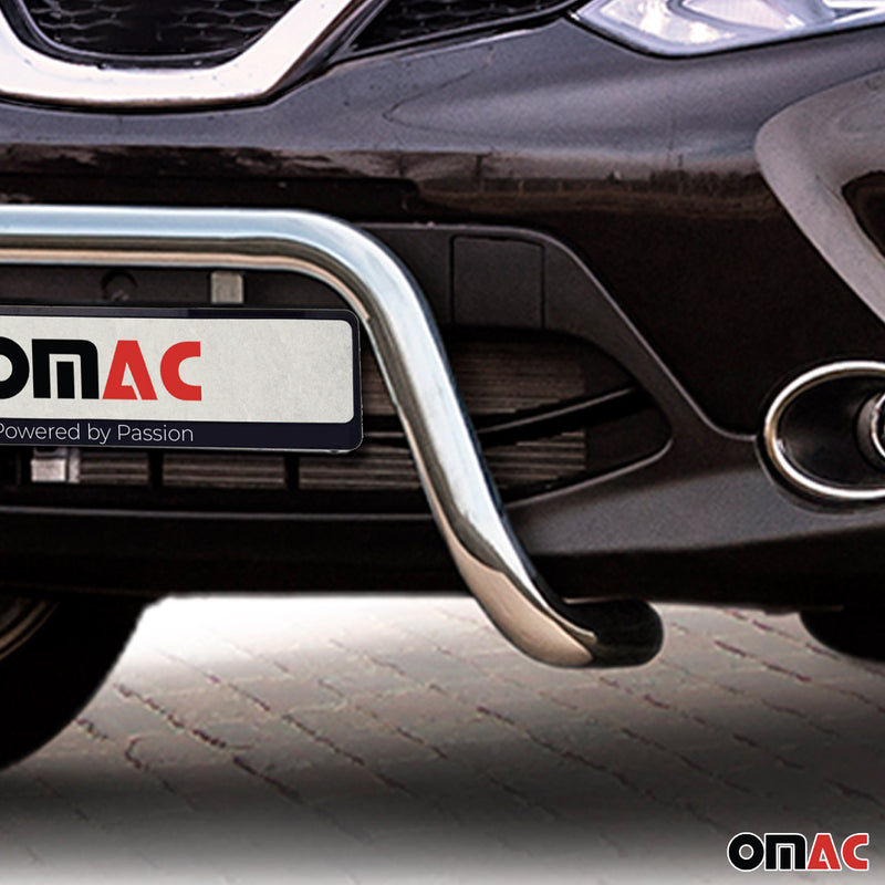 Frontbügel Frontschutzbügel für Nissan Qashqai 2013-2017 mit ABE Silber