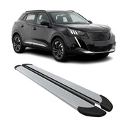 Seitenschweller Trittbretter Schweller für Peugeot 2008 2019-2026 Aluminium Grau