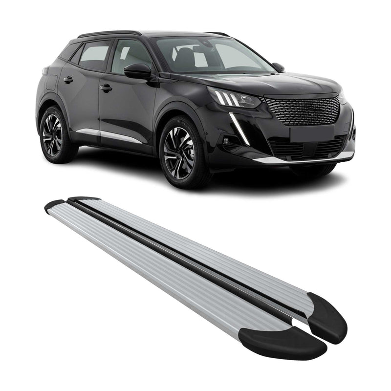 Seitenschweller Trittbretter Schweller für Peugeot 2008 2020-2025 Aluminium Grau