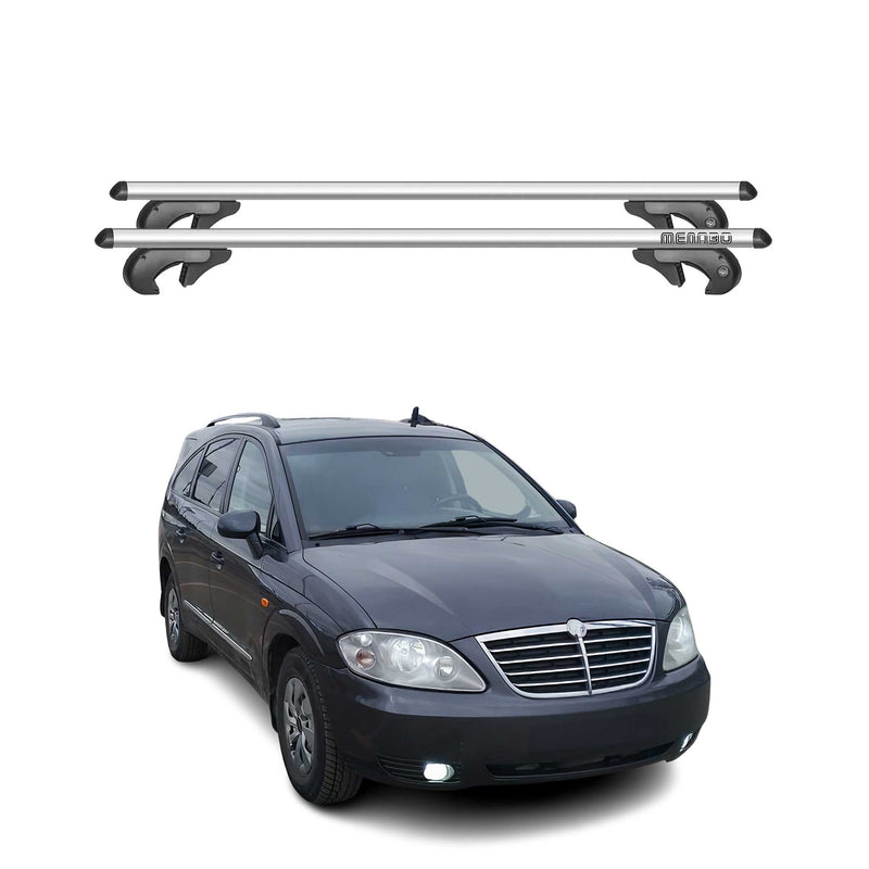 Menabo Dachträger Grundtäger für Ssangyong Rodius 2004-2013 90kg Alu Silber 2x