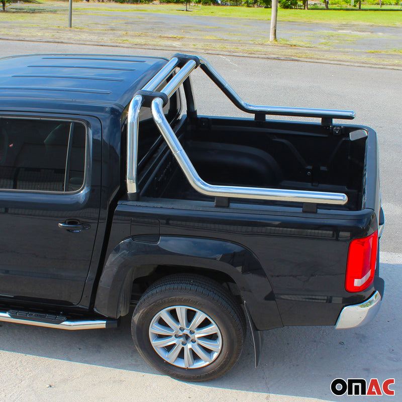 Überrollbügel Rollbar für Nissan Navara D22 1999-06 Gefärbten Stahl Ø76 Schwarz