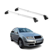Dachträger Grundtäger für Skoda Fabia Kombi 1999-2021 5 tür 100kg Alu Silber ABE