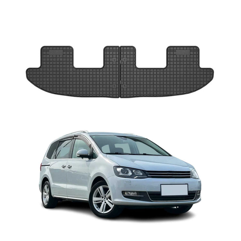 OMAC Gummi Fußmatten für VW Sharan 3. Sitzreihe 2010-2025 Automatten Schwarz 2x