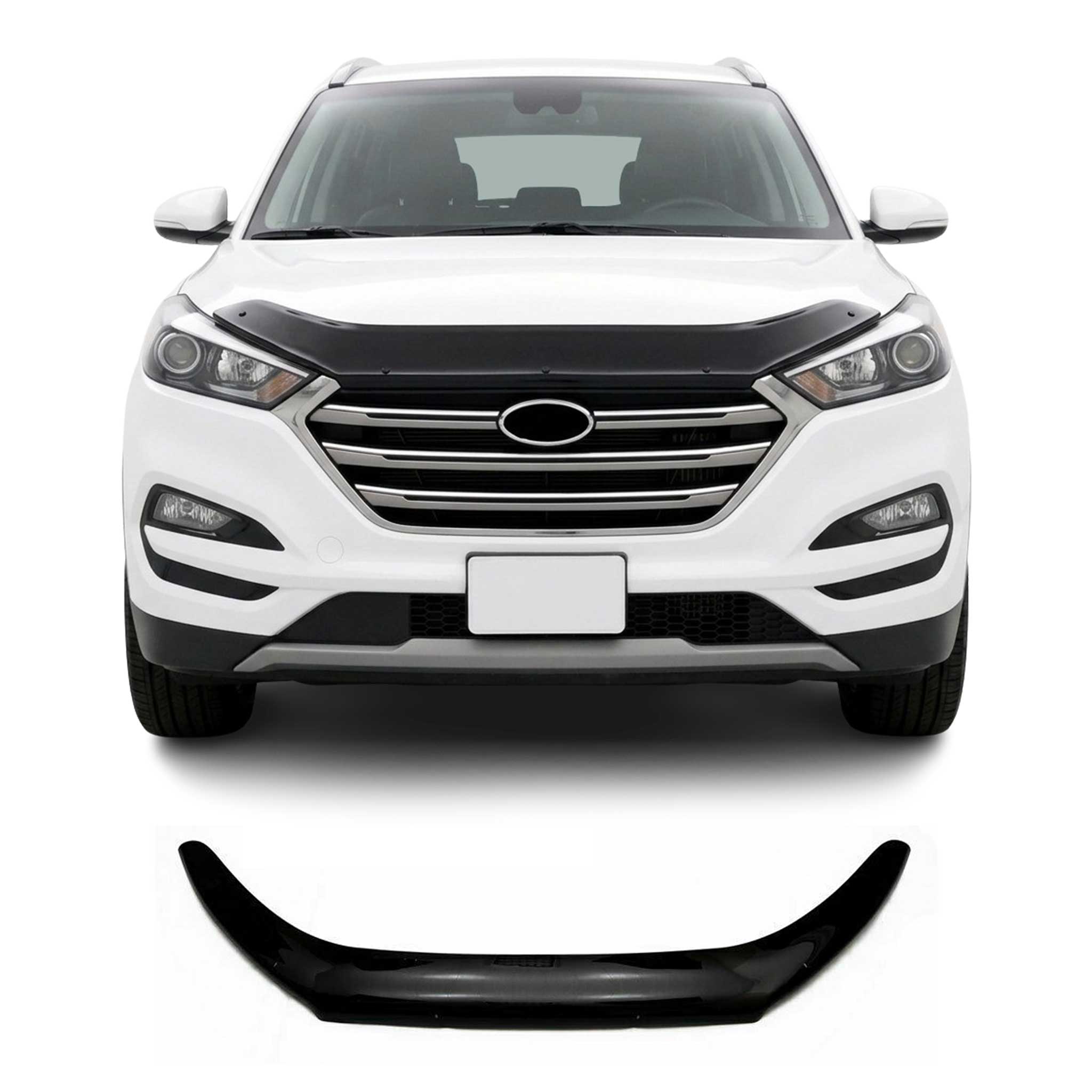 Motorhaube Deflektor Insektenschutz für Hyundai Tucson 2015-2021 Dunkel