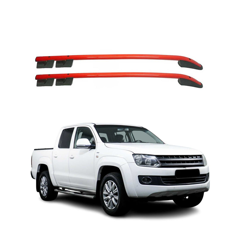 Alu Dachreling Querträger für VW Amarok DoubleCab 2010-2022 ABE Rot 2tlg