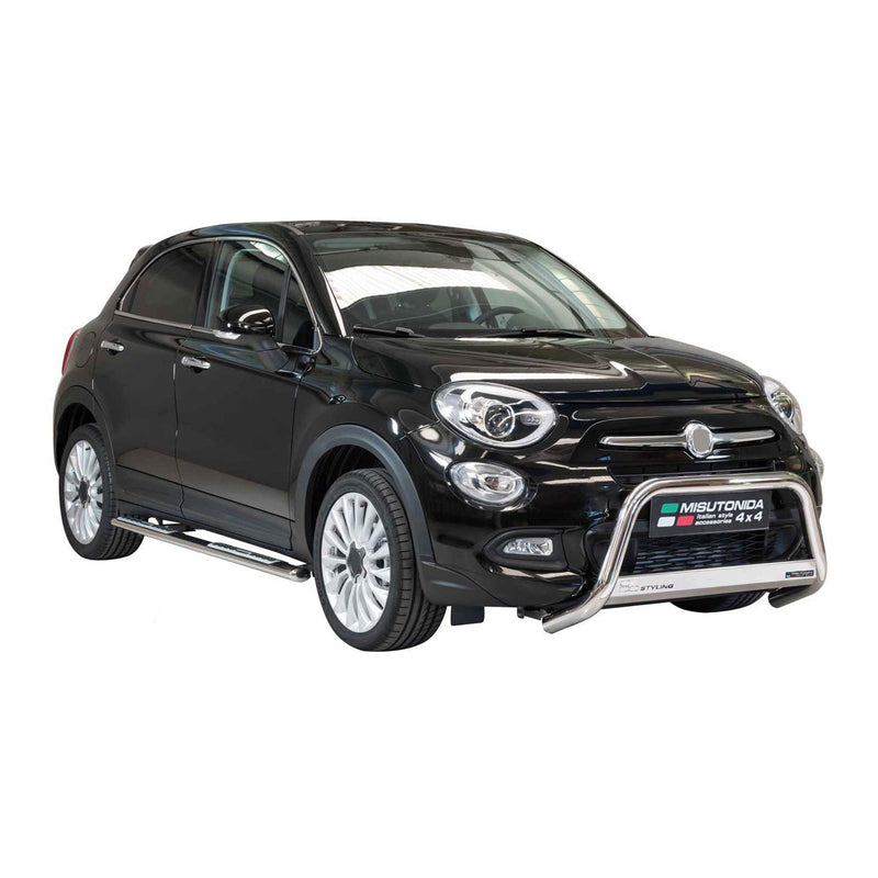 2015-2024 Fiat 500X Typ 334 Edelstahl Seitenschweller Schwellerrohre Silber