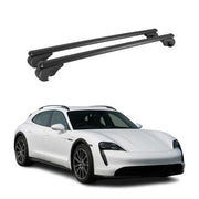 Dachträger für Porsche Taycan Cross Turismo 2021-2026 TÜV Aluminium Schwarz 2tlg