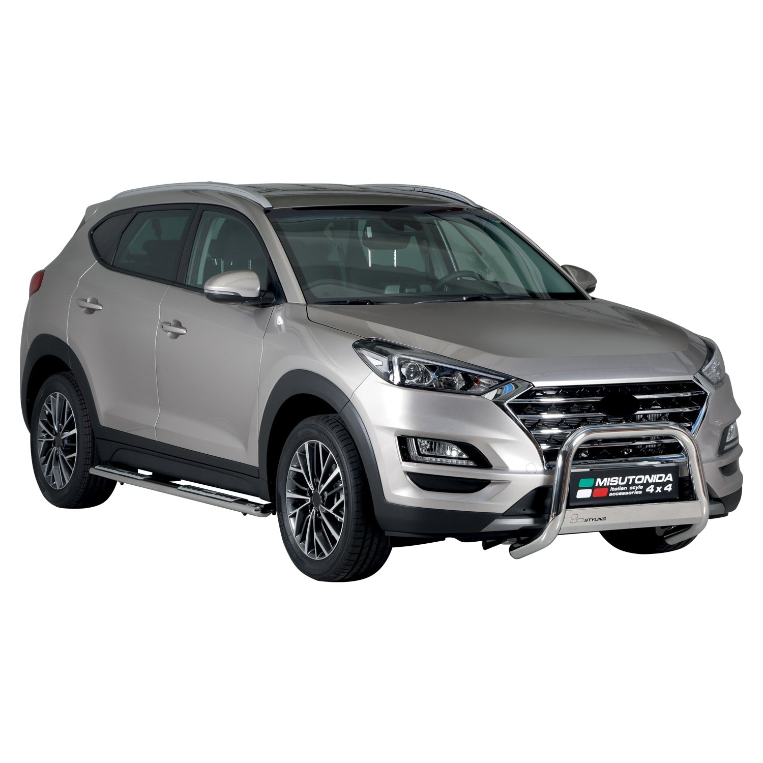 Frontbügel Frontschutzbügel für Hyundai Tucson 2018-2021 ø63mm Stahl Silber