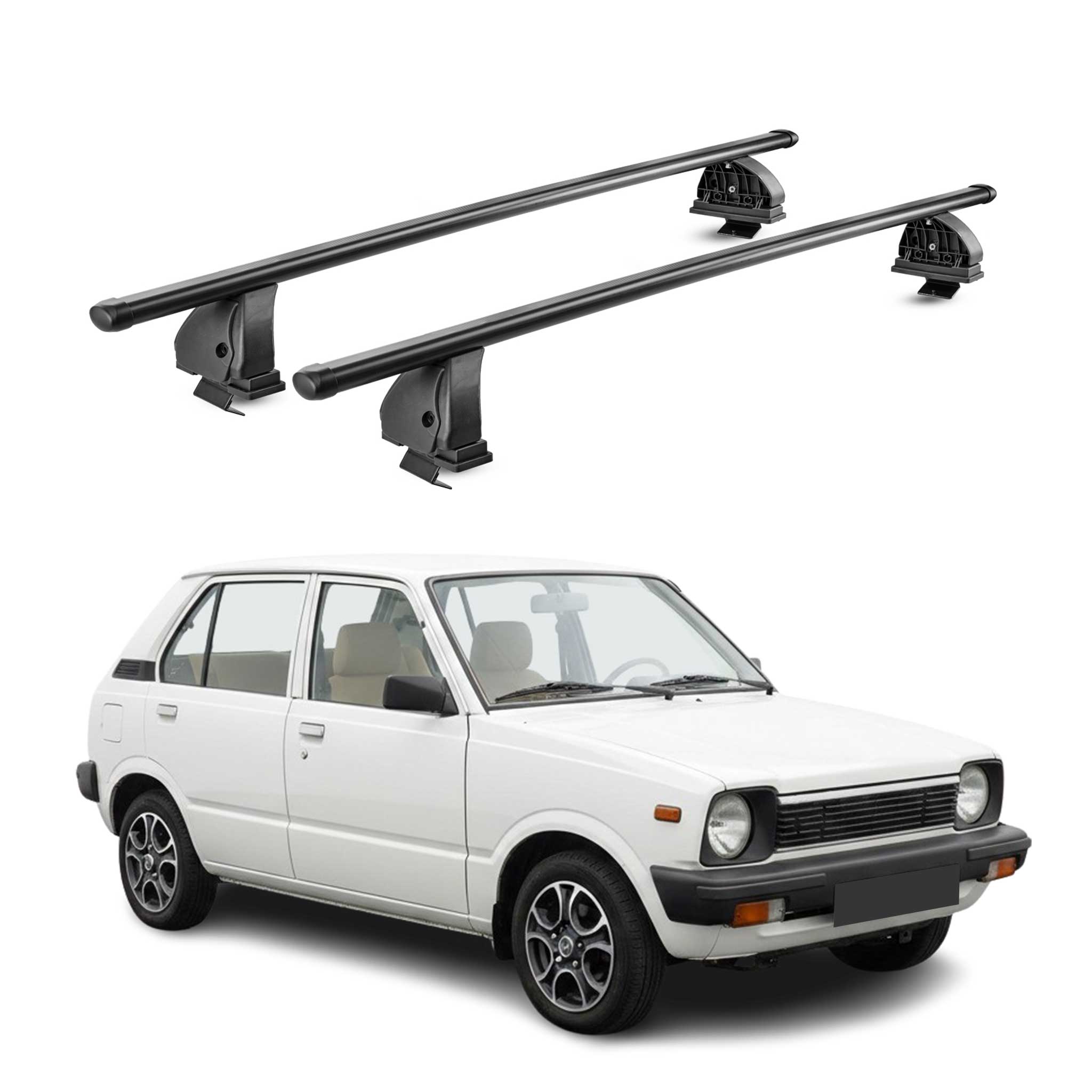 Stahl Dachträger für Suzuki Alto SS 1979-1984 TÜV Abschließbar 2tlg Schwarz