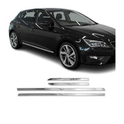 Seitentürleiste Türleisten Türschutzleiste für Seat Leon 2012-2020 Edelstahl 2x