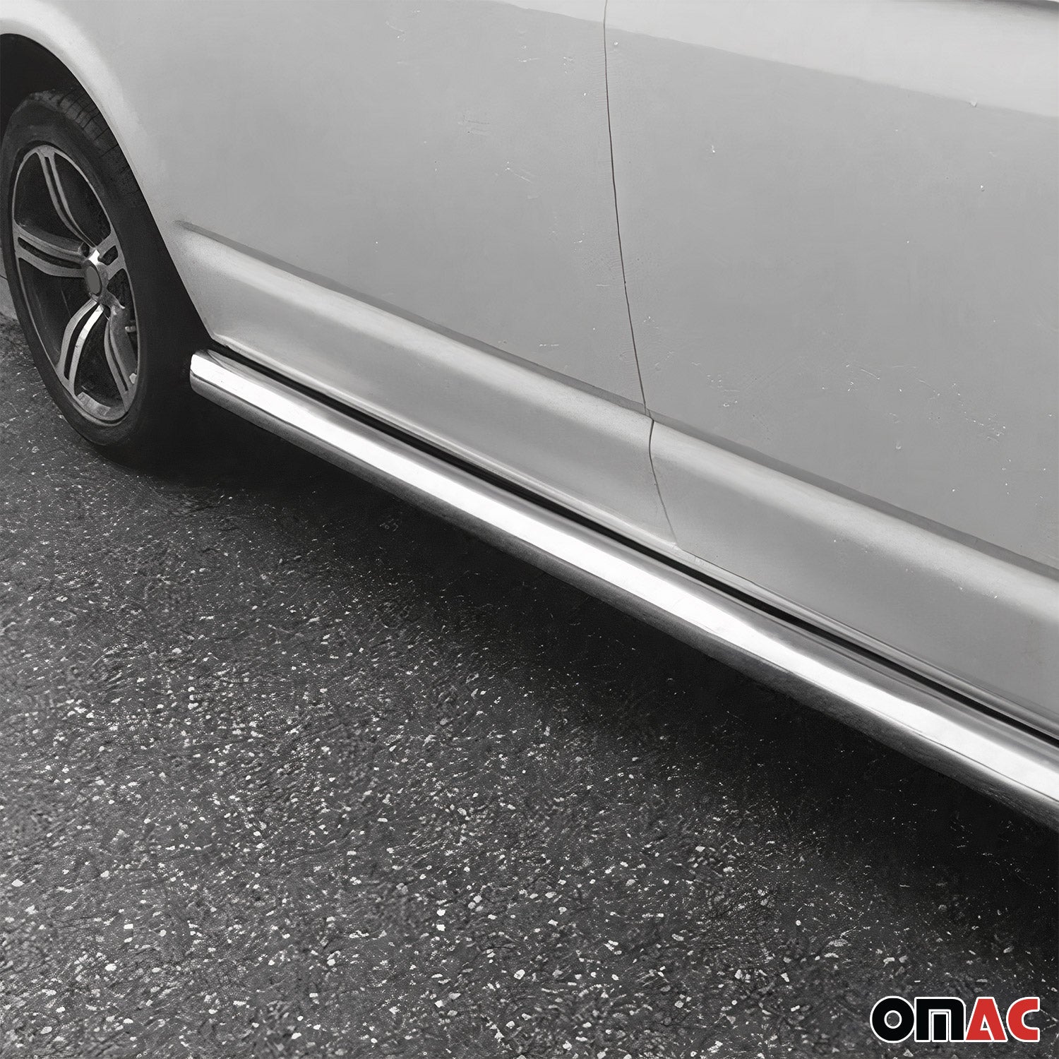 Edelstahl Trittbretter Schwellerrohre für VW Transporter T5 2003-2010 L1 Silber