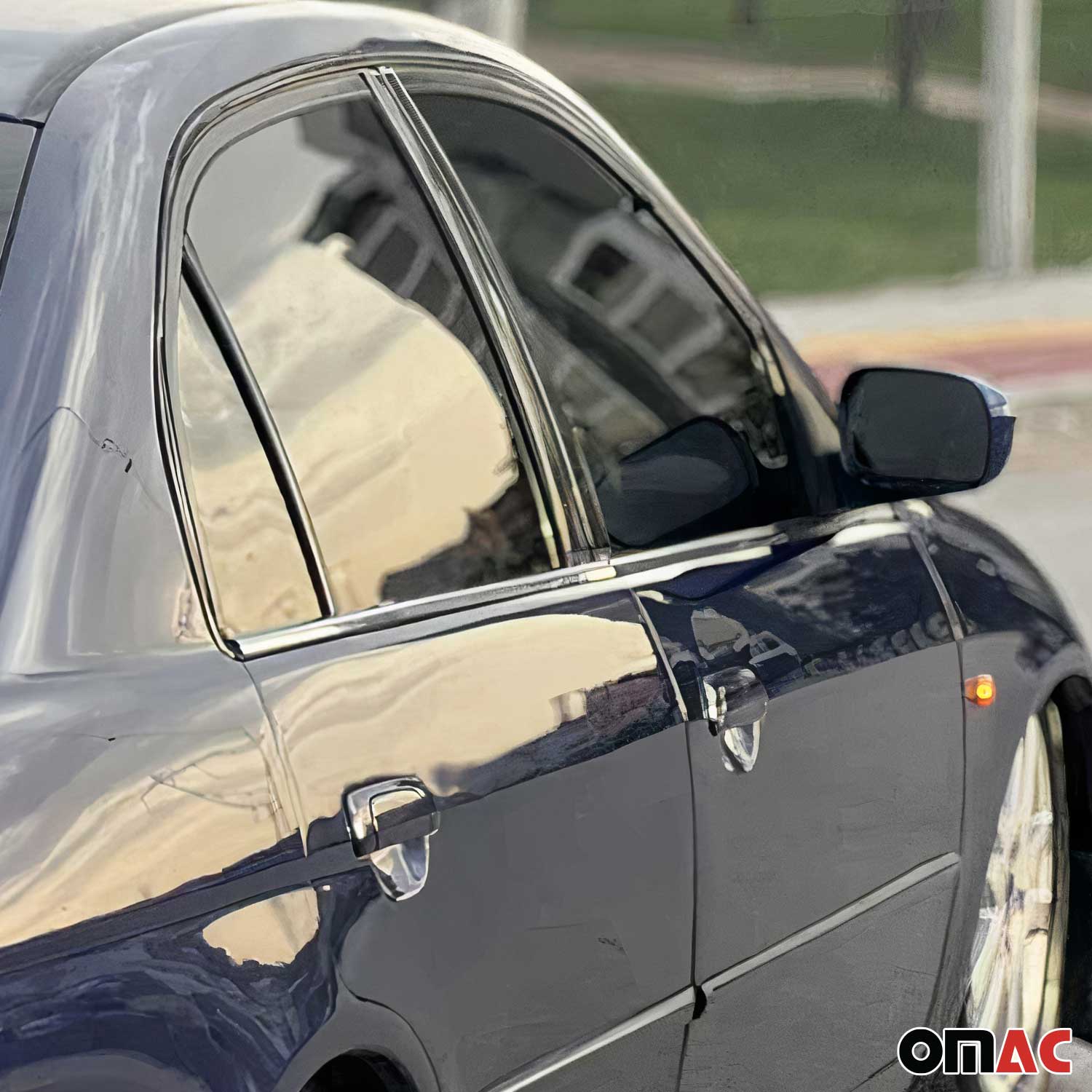 Fensterleisten Zierleisten für Honda Civic 2000-2005 Edelstahl Chrom 4tlg