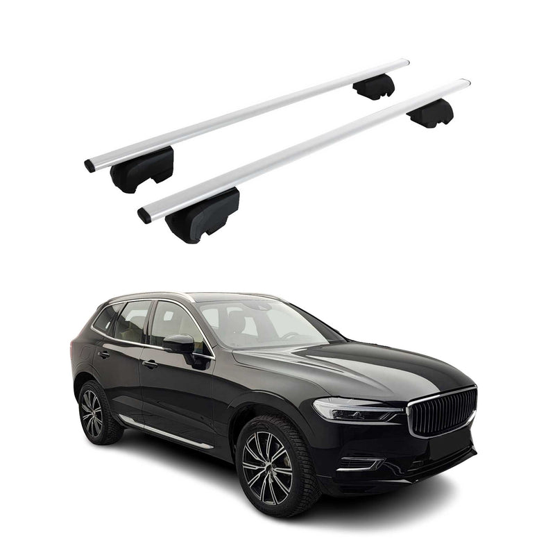 Dachträger Grundtäger für Volvo XC60 mk2 2017-2025 75kg Metall Silber 2 tlg