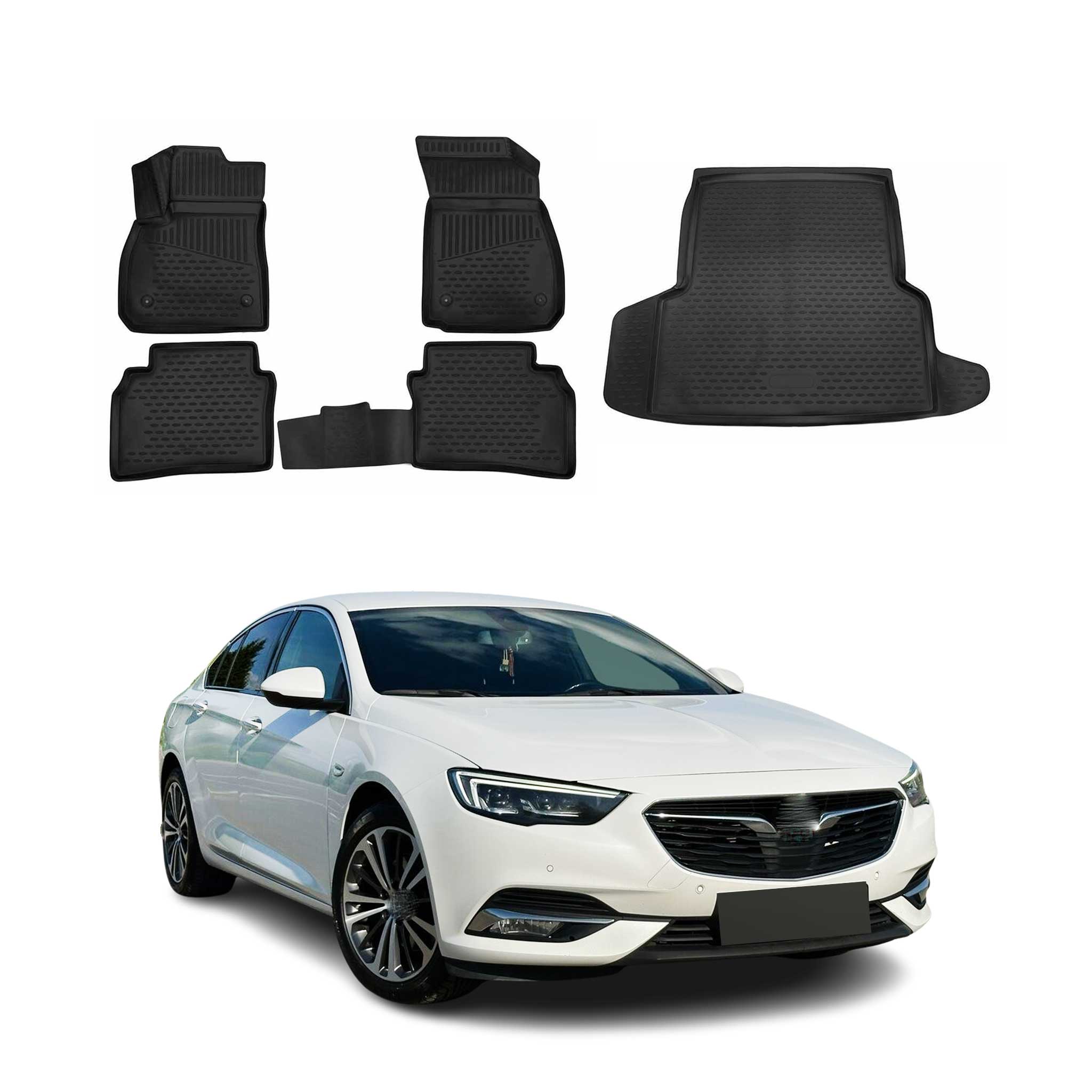 Gummi Fußmatten + Kofferraumwanne für Opel Insignia B 2017-2022 Stufenheck Set