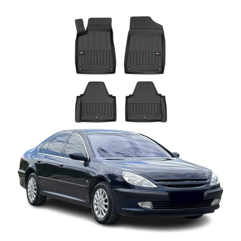 OMAC Gummi Fußmatten für Peugeot 607 1999-2010 Premium TPE Automatten Schwarz 4x