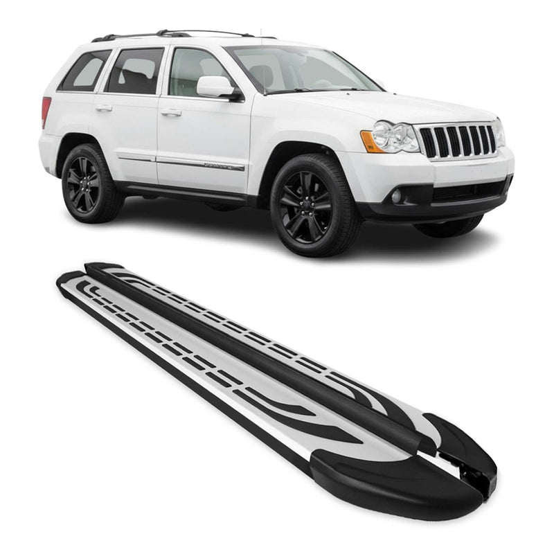 Trittbretter Seitenschweller für Jeep Grand Cherokee 2005-2011 Alu Schwarz