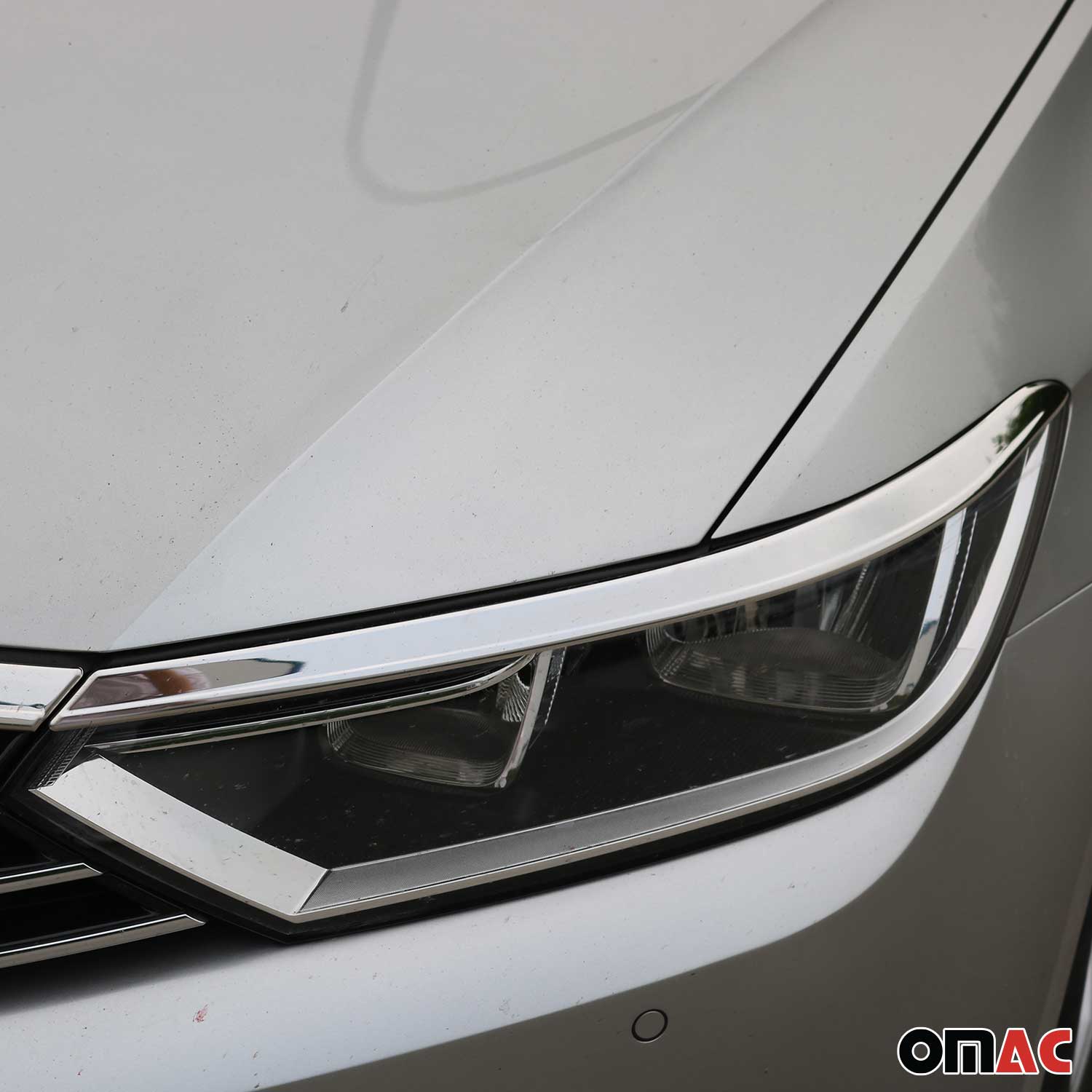 Scheinwerfer Leisten Motorhaubenleiste für VW Passat B8 2015-2021 Edelstahl 3tlg