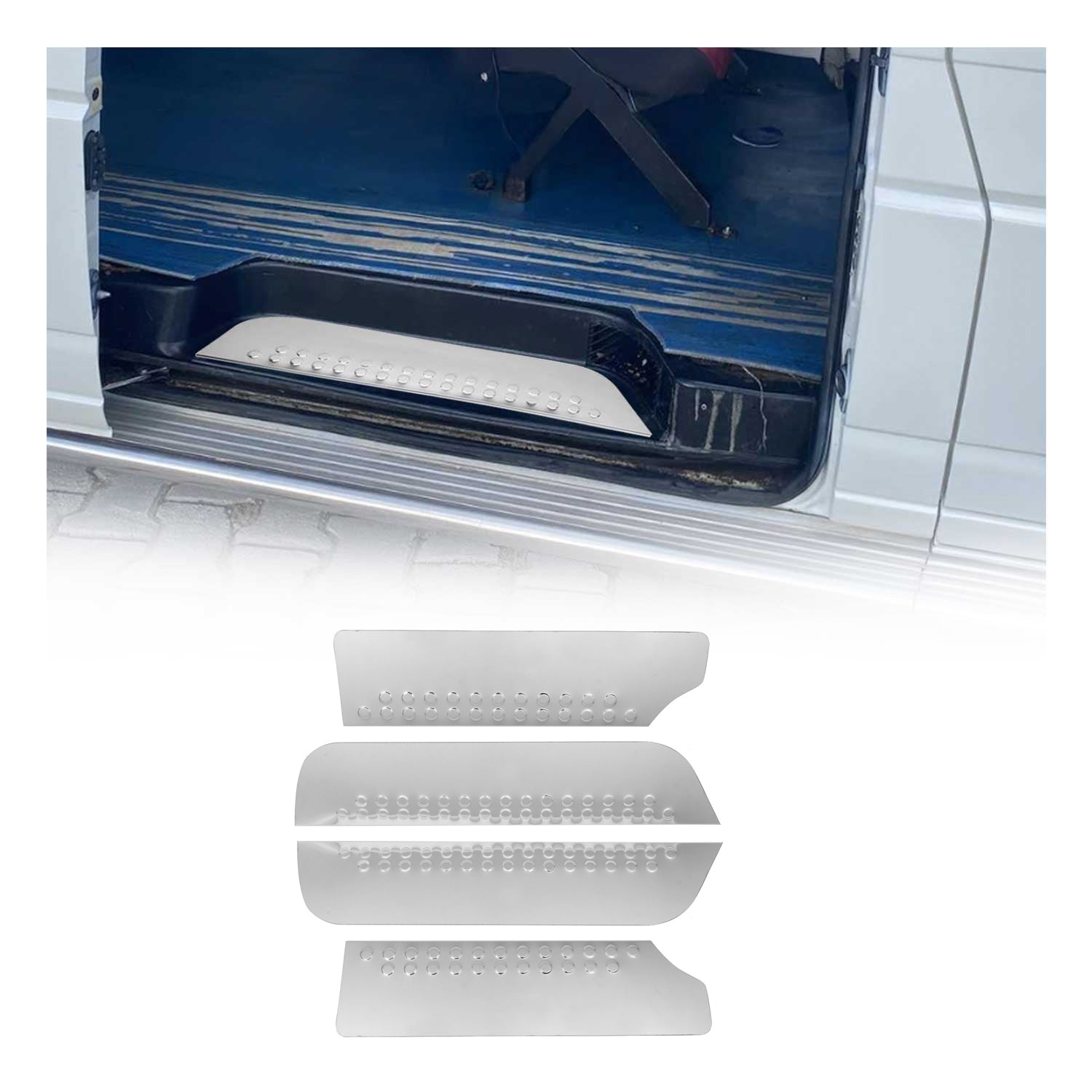 Einstiegsleisten Türschweller für VW Multivan T4 1998-2003 Edelstahl Chrom 4tlg